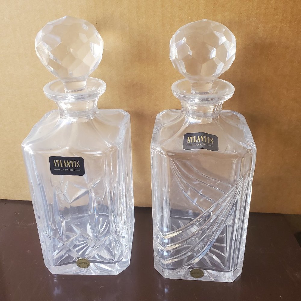 Atlantis crystal decanters
